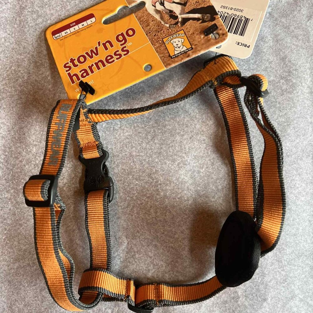 Ruffwear XXS Stow'n Go Harness in Orange - NWT